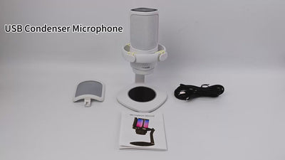 Hridz Gaming Mic - USB High-Quality Condenser Microphone Noise Cancelling with One Click Mute