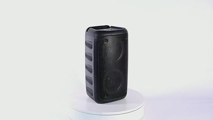 Portable Karaoke Bluetooth Speaker with Wireless Mic & FM Radio - Subwoofer, LED Lights & TWS