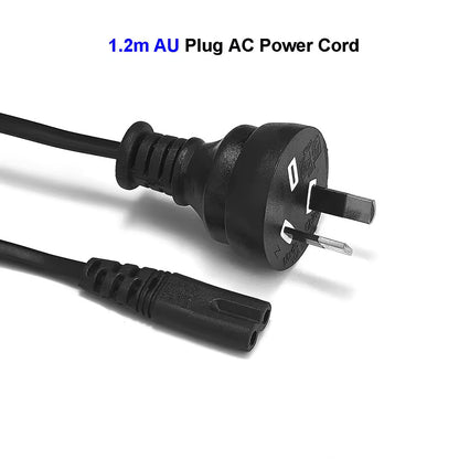 Hridz 2 Pin Core Figure 8 IEC-C7 AC Power Cord Cable Universal Wall Plug Power