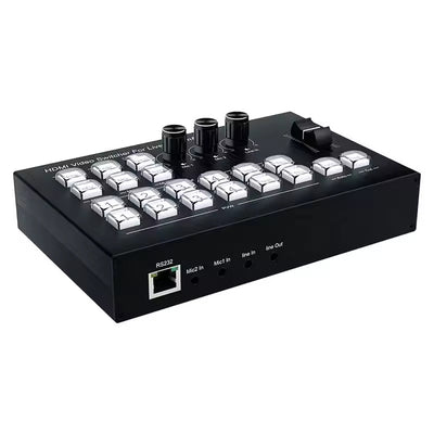 Hridz 4-in-2 HDMI Video Switcher 1080P@60Hz | Live Streaming Mixer Station with PIP, OBS Support & Type-C Capture Port