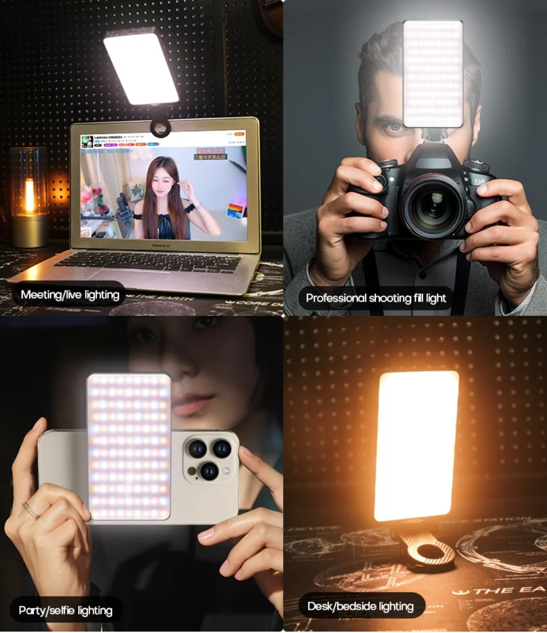 HRIDZ M19 Magnetic Clip-On LED Video Light for Smartphone – Portable Selfie Light for Live Streaming, Photography & Content Creation