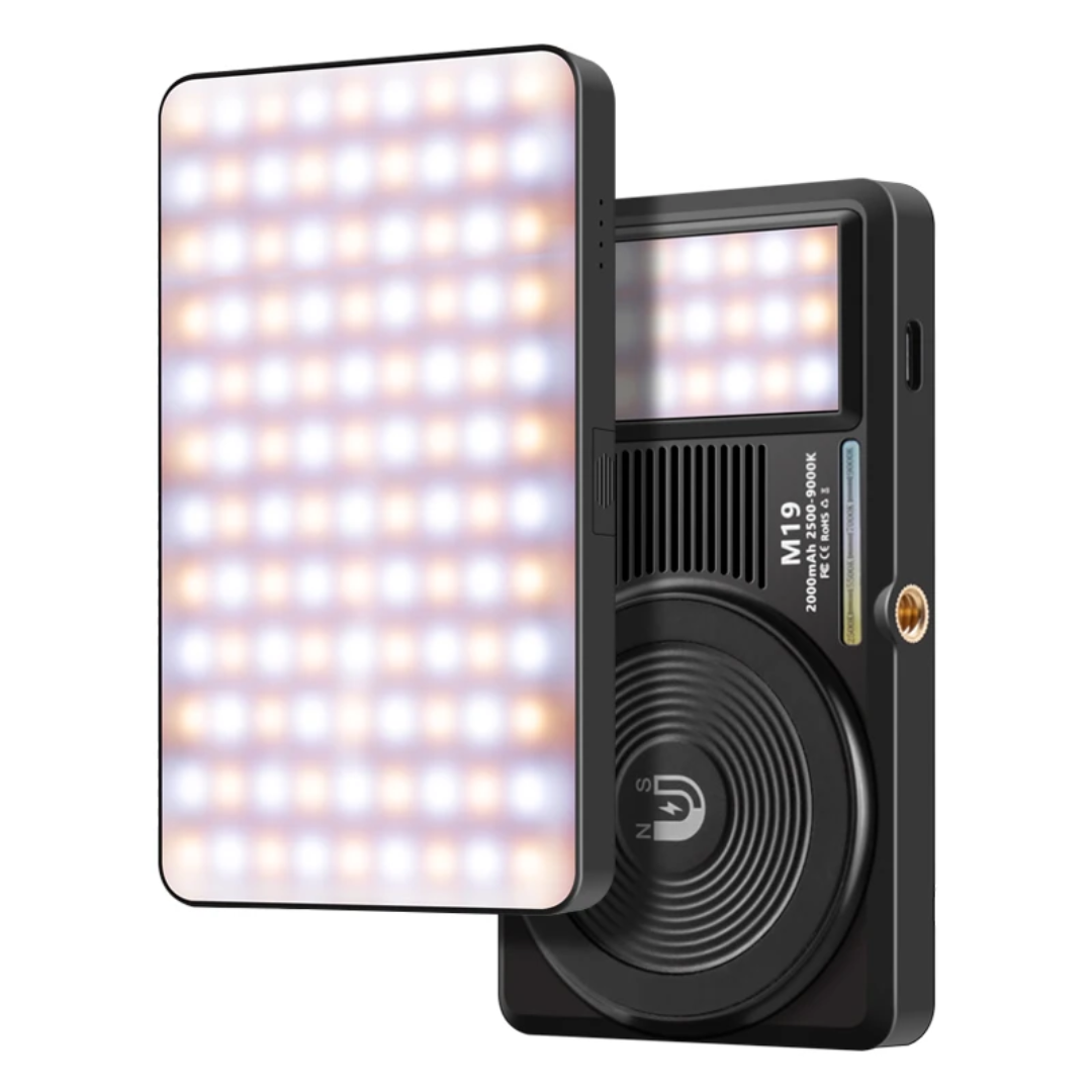 HRIDZ M19 Magnetic Clip-On LED Video Light for Smartphone – Portable Selfie Light for Live Streaming, Photography & Content Creation