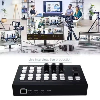 Hridz 4-in-2 HDMI Video Switcher 1080P@60Hz | Live Streaming Mixer Station with PIP, OBS Support & Type-C Capture Port