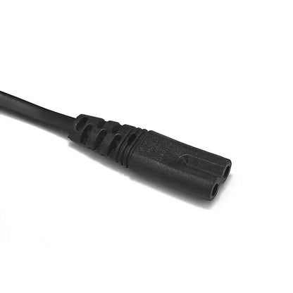 Hridz 2 Pin Core Figure 8 IEC-C7 AC Power Cord Cable Universal Wall Plug Power