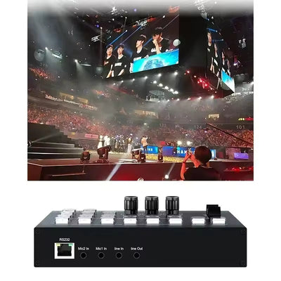 Hridz 4-in-2 HDMI Video Switcher 1080P@60Hz | Live Streaming Mixer Station with PIP, OBS Support & Type-C Capture Port