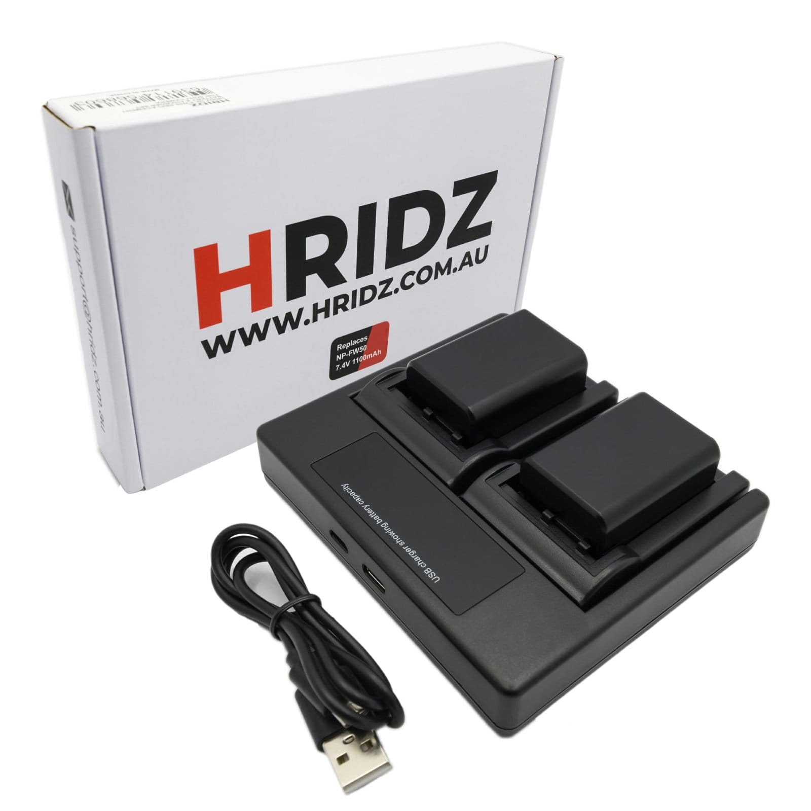 Hridz NP-FW50 Battery & Charger Pack for Sony NP-FW50 and SLT-A33,A35,A37,A55V, DSC-RX10