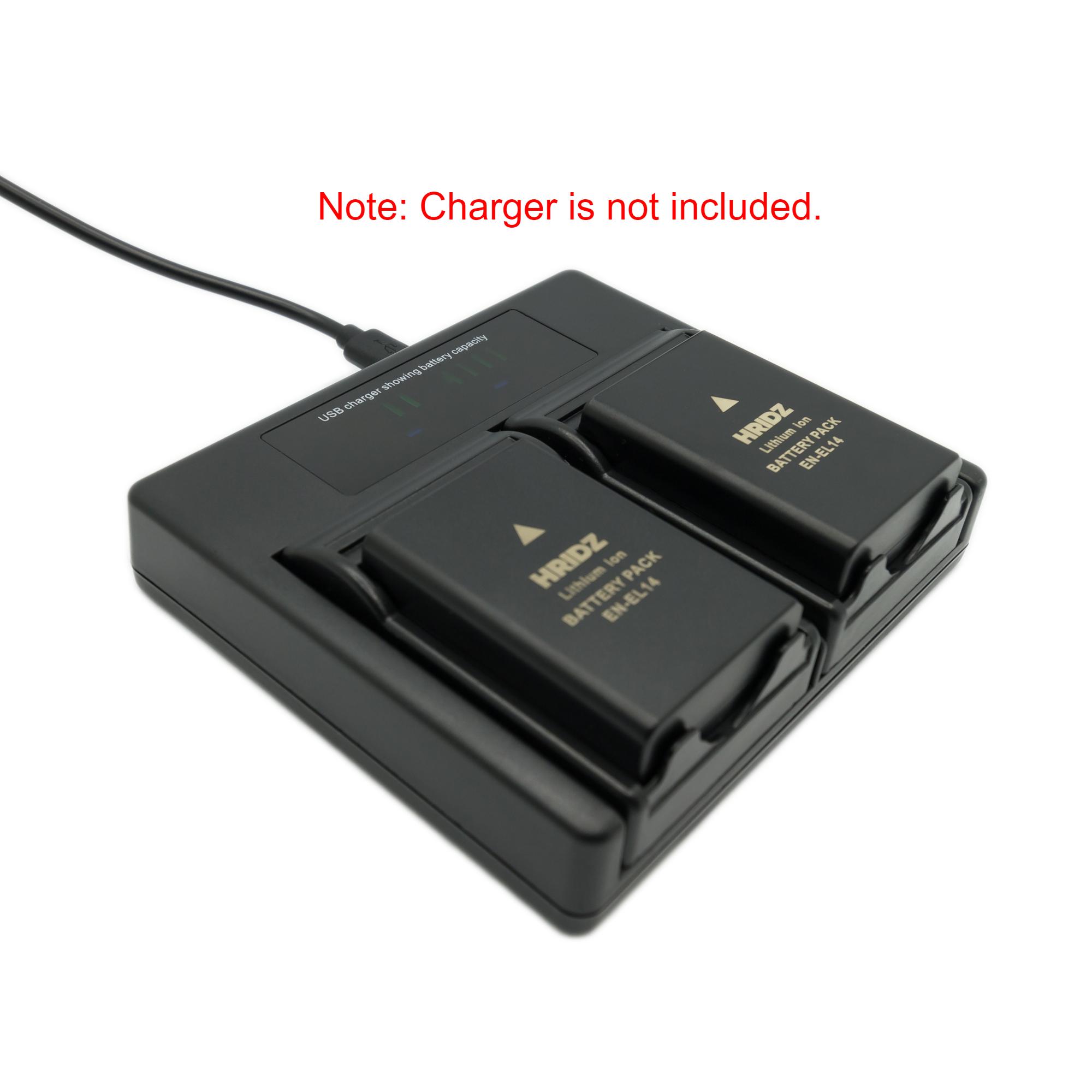 1pcs Hridz EN-EL14 Battery For Nikon D-Series, Coolpix and P-Series Cameras