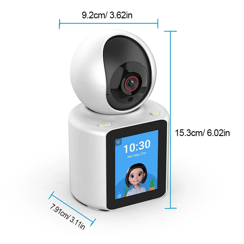 1080P WiFi Surveillance Camera with Two-Way Audio, Rotating Lens & Night Vision