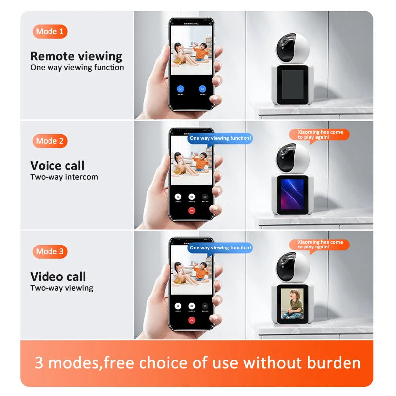 1080P WiFi Surveillance Camera with Two-Way Audio, Rotating Lens & Night Vision