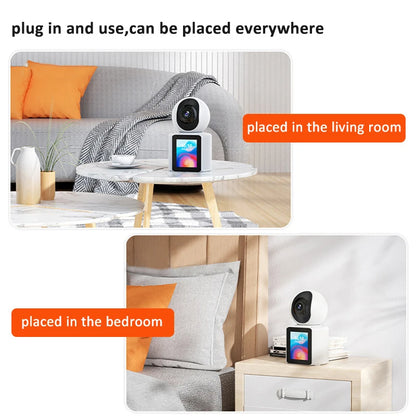 1080P WiFi Surveillance Camera with Two-Way Audio, Rotating Lens & Night Vision