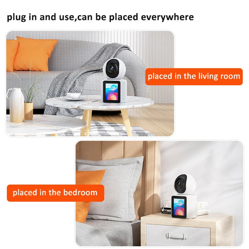 1080P WiFi Surveillance Camera with Two-Way Audio, Rotating Lens & Night Vision