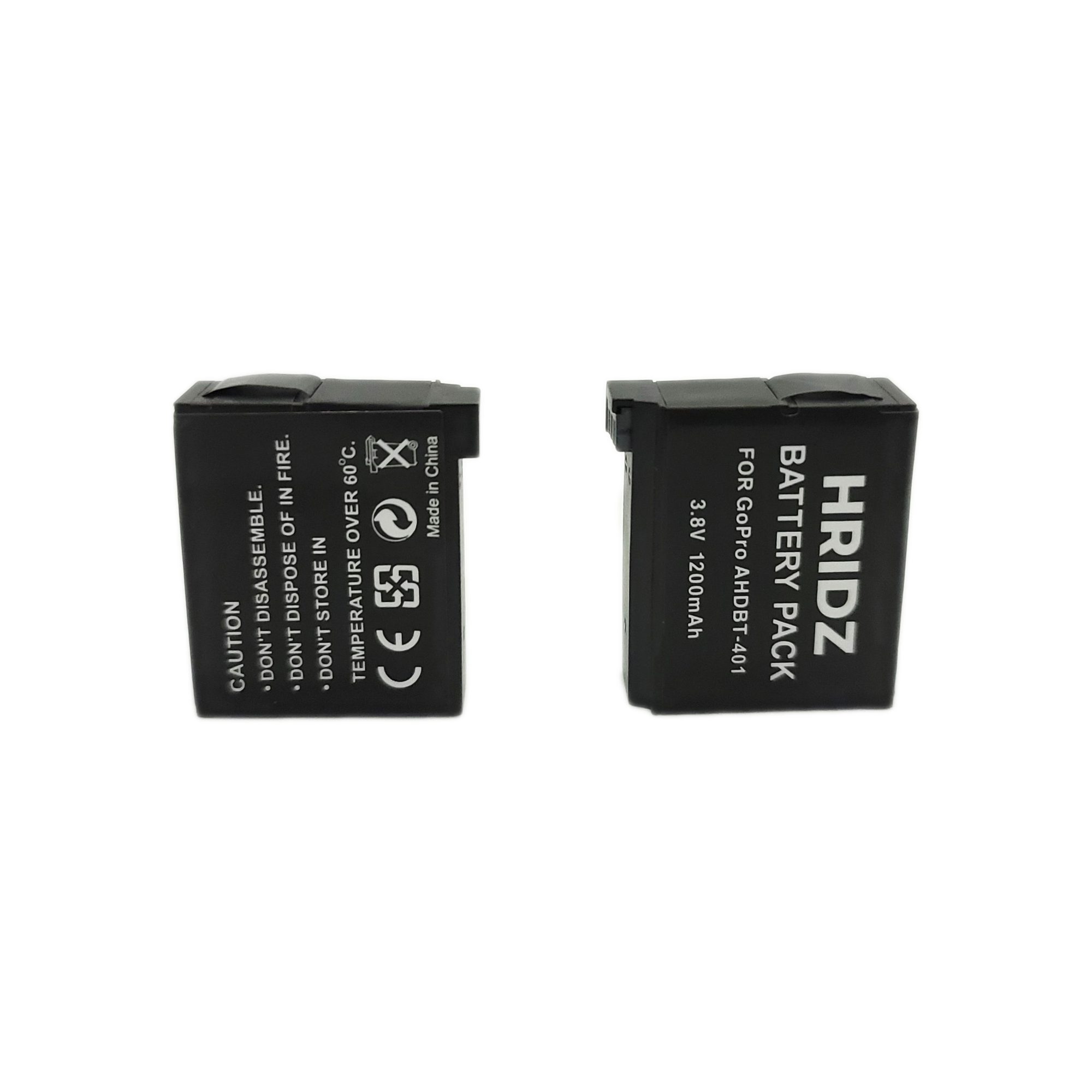 2Pcs Hridz AHDBT-401 Battery for Go Pro HERO4 BLACK and HERO4 SILVER Cameras
