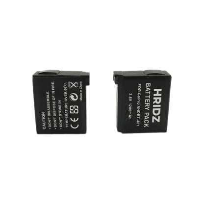 2Pcs Hridz AHDBT-401 Battery for Go Pro HERO4 BLACK and HERO4 SILVER Cameras