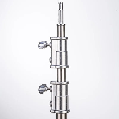 3.3m Stainless Steel Heavy Duty C-Stand Century Stand with 1.28m Boom Arm 2 Grip Heads Set