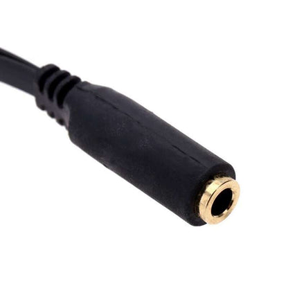 3.5mm Jack Y Splitter 2 Male to 1 Female Stereo Audio Headphone adapter Black cable