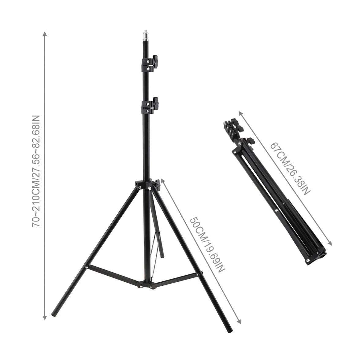 Adjustable 210cm Light Stand Tripod Max. 2.1m for Studio Photo Flash LED Video Light