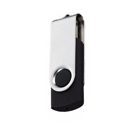 Black 64G Rotating USB Flash Drive High-Speed Portable for Computer