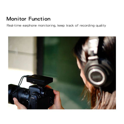 EYK EW-C100 Wireless Lavalier Microphone with Monitor | UHF 30-Channel Lapel Mic for DSLR, Camera, Smartphone & Filmmaking