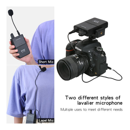EYK UHF Wireless Lavalier Microphone with Headphone Monitor – EW-C100 / EW-C102 30-Channel Lapel Mic System