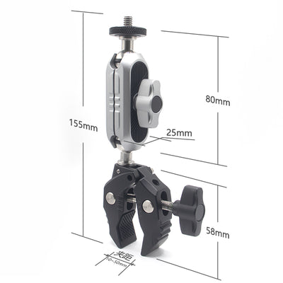 HRIDZ 360 Degree Rotation Aluminium Magic Arm Super Clamp Mount 1/4 Screw