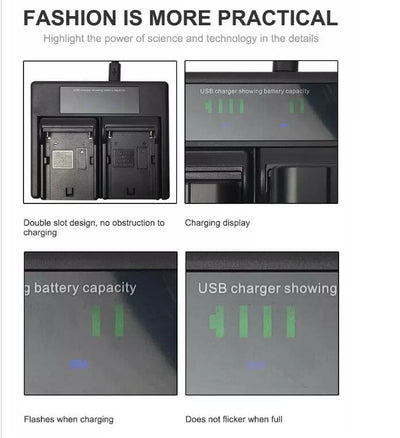 HRIDZ EN-EL5 2*Batterries & Dual Charger For Nikon Coolpix Battery 3700 4200 5200 5900 7900 E3700 P5000
