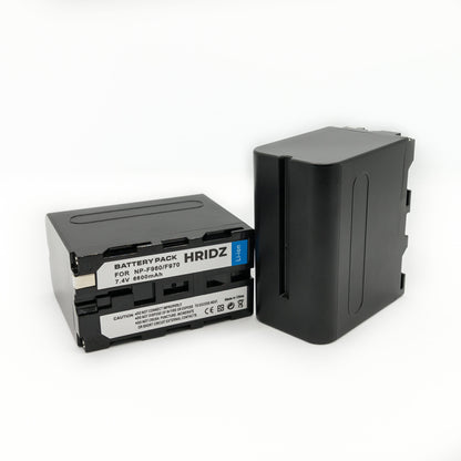 HRIDZ NPF-970 6600mAh Li-ion Battery Replaces Sony NPF Series for Monitor Light Slider