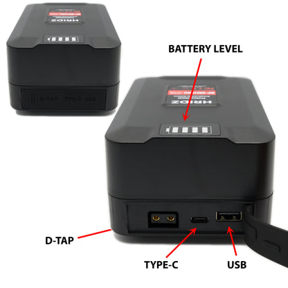 HRIDZ V-Mount V-Lock VM-BP148 Battery – 148Wh 14.8V 10000mAh for Studio Video Production