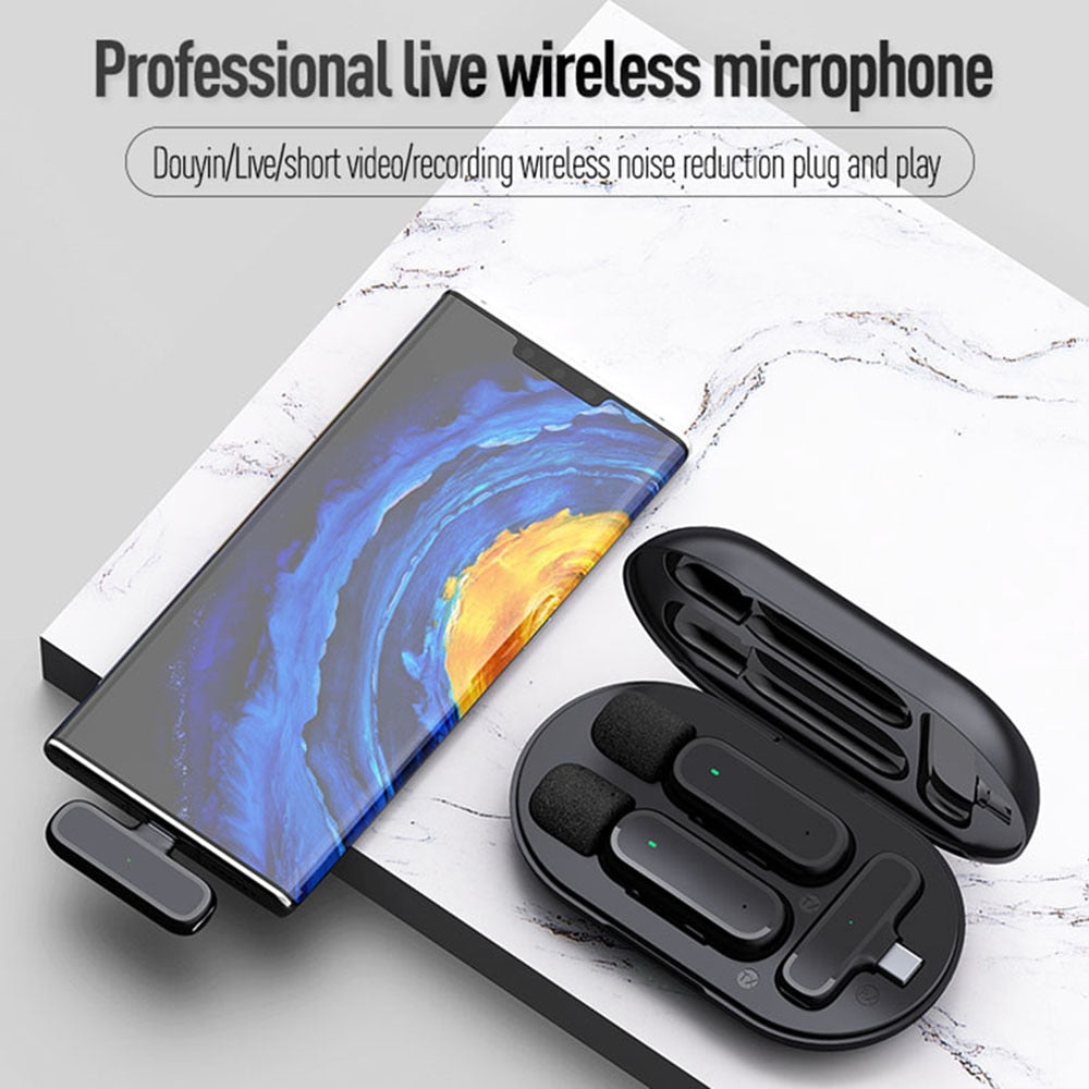 HRIDZ Wireless Lavalier Microphone Lightning Port Mic For iPhone ipad Vlog Live Stream