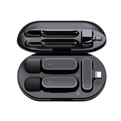 HRIDZ Wireless Lavalier Microphone Lightning Port Mic For iPhone ipad Vlog Live Stream