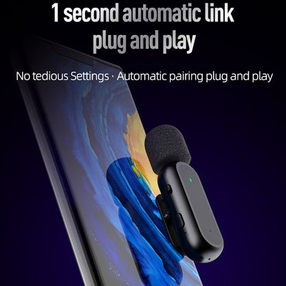 HRIDZ Wireless Lavalier Microphone Lightning Port Mic For iPhone ipad Vlog Live Stream