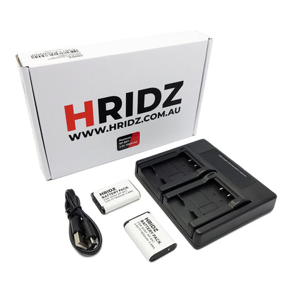 Hridz 1600mAh 2*Battery 1*Dual Charger for Sony RX100 NP-BX1 NPBX1 ZV1