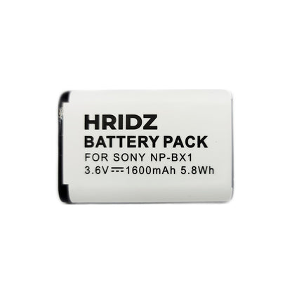 Hridz 1600mAh 2*Battery 1*Dual Charger for Sony RX100 NP-BX1 NPBX1 ZV1