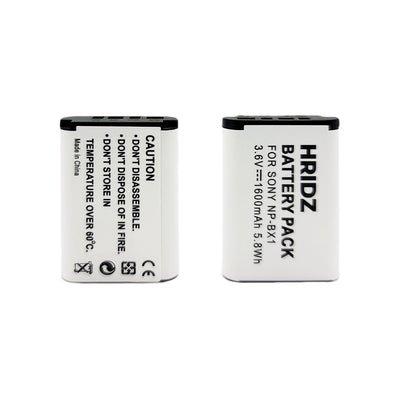 Hridz 1600mAh 2*Battery 1*Dual Charger for Sony RX100 NP-BX1 NPBX1 ZV1