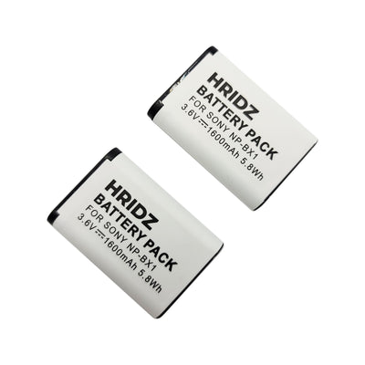 Hridz 1600mAh 2*Battery 1*Dual Charger for Sony RX100 NP-BX1 NPBX1 ZV1