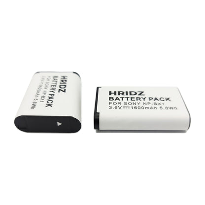 Hridz 1600mAh 2*Battery 1*Dual Charger for Sony RX100 NP-BX1 NPBX1 ZV1
