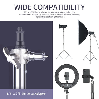 Hridz 2.8M Heavy duty Stainless Steel Stand for Light Softbox Strobe Umbrella