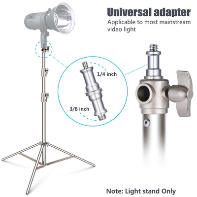 Hridz 280cm Stainless Steel Light Stand Heavy Duty with Spigot