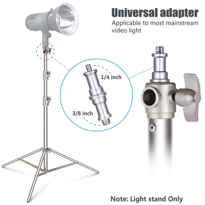Hridz 280cm Stainless Steel Light Stand Heavy Duty with Spigot