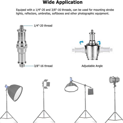 Hridz 280cm Stainless Steel Stand Heavy Duty for Light Softbox Strobe Umbrella Construction