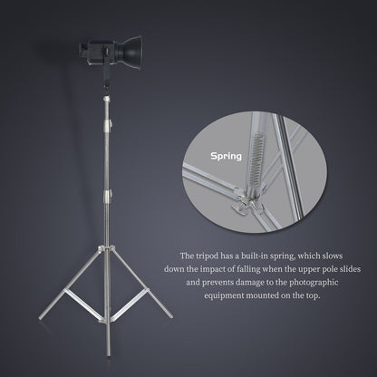 Hridz 280cm Stainless Steel Stand Heavy Duty for Light Softbox Strobe Umbrella Construction
