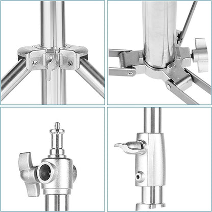 Hridz 280cm Stainless Steel Stand Heavy Duty for Light Softbox Strobe Umbrella Construction