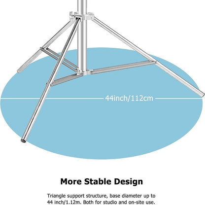 Hridz 280cm Stainless Steel Stand Heavy Duty for Light Softbox Strobe Umbrella Construction