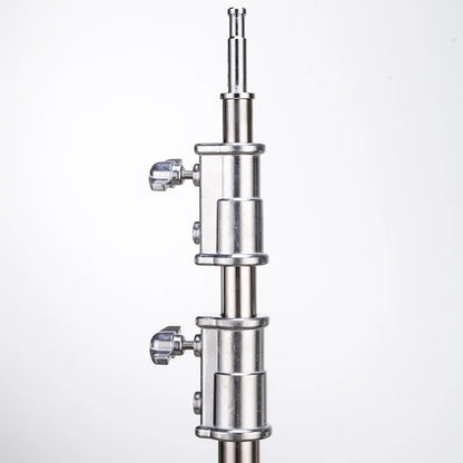 Hridz 3.3m Stainless Steel Heavy Duty C-Stand Century Stand with 1.28m Boom Arm 2 Grip Heads Set