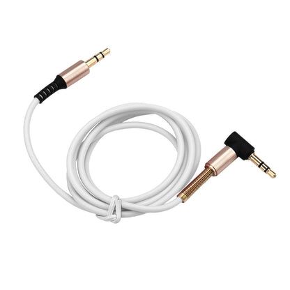 Hridz 3.5  AUX Anti-break high-elastic headphone cable 90 degree elbow spring audio cable