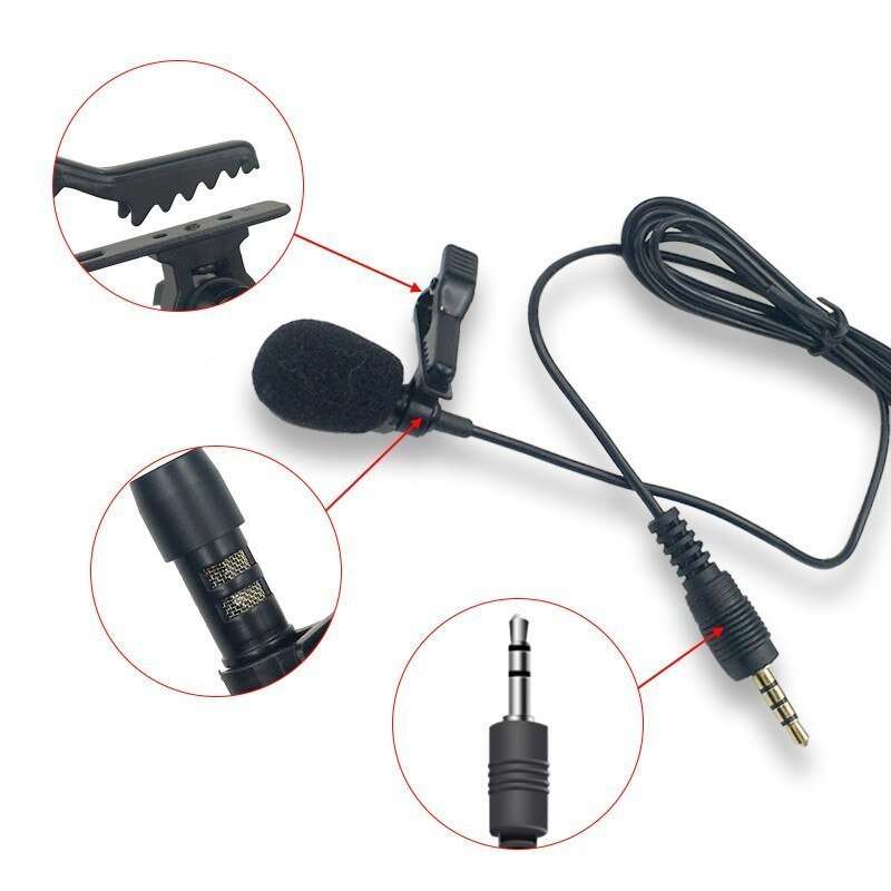 Hridz 3.5mm Clip-On Lapel Lavalier Microphone for Smartphones