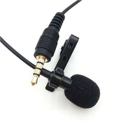 Hridz 3.5mm Clip-On Lapel Lavalier Microphone for Smartphones
