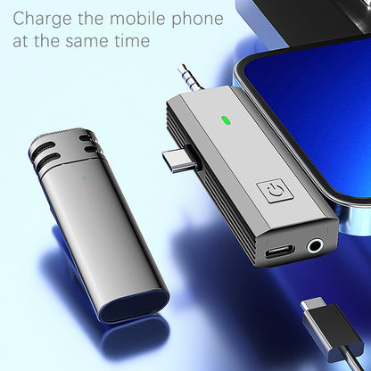 Hridz 3 In 1 Wireless Lavalier Lapel Microphone Set For Iphone Android SLR Camera