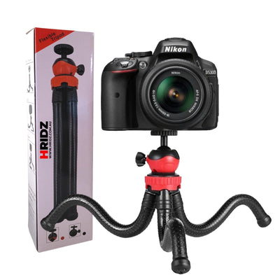 Hridz 360 Degree Flexible Octopus Portable Tripod Heavy Duty Ball Head Stand for GoPro DSLR Camera