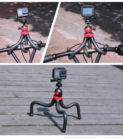 Hridz 360 Degree Flexible Octopus Portable Tripod Heavy Duty Ball Head Stand for GoPro DSLR Camera