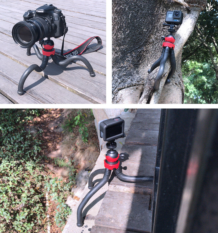 Hridz 360 Degree Flexible Octopus Portable Tripod Heavy Duty Ball Head Stand for GoPro DSLR Camera